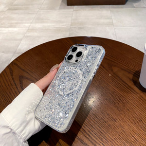 Funda Magnética Brillante de Lujo para Teléfono Móvil, Resistente a Golpes, para iPhone 15 16 <span class=keywords><strong>Pro</strong></span> <span class=keywords><strong>Max</strong></span> 14 Plus 13 <span class=keywords><strong>12</strong></span> 11 - Product Image 2