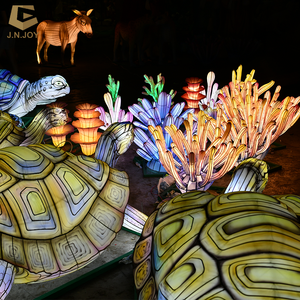 LFS-73 décoration de Noël en plein air: lanternes en soie colorées sur le thème <span class=keywords><strong>tortue</strong></span> et corail - Product Image 2