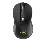Ratón Inalámbrico Recargable con Batería de Iones de Litio, Cable Tipo-C, 2.4G+BT, Ultraligero (60g), para Oficina, Personalizable, para Juegos