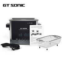 GTSONIC GT-D3 40kHz Pembersih Ultrasonik Listrik 100W Baja Tahan Karat SUS304 3L Pemanas Timer Digital 1-99 Menit Jam Tangan Rumah Tangga