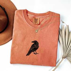 OEM ODM Vintage Crow Lover Shirt Short and Long Sleeve Black Raven Shirt Dark Gothic <strong>Tshirt</strong> Gift <strong>Halloween</strong> <strong>Women</strong> - Product Image 2