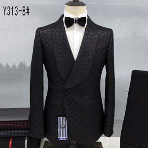 Costume de smoking de luxe à double boutonnage à revers châle pour marié Stock hommes costume de mariage <span class=keywords><strong>Suite</strong></span> de smoking baroque pour homme - Product Image 5