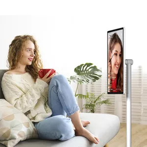 नई ट्रेंड स्क्रीन 21.5 इंच स्टैंडबायएमई फ्लोर स्टैंडिंग स्मार्ट टीवी एलसीडी स्मार्ट डिस्प्ले इंडोर एंड्रॉइड 12 विज्ञापन डिजिटल साइनेज