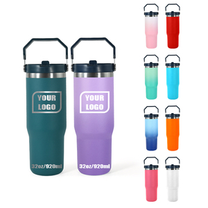 RTS 40oz 3.0 Pure White Blanks Handle Slim Travel Outdoor Sport Tumbler for <b>Double</b> <b>Wall</b> Stainless Steel Customizable Logo - Product Image 1