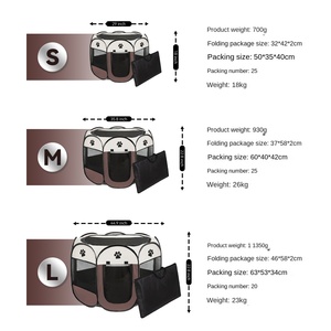 Clôture pour animaux de compagnie en tissu octogonal octogonal octogonal pour chats, grande cage pliable pour chiens et chats, fermeture à boutons en métal - Product Image 4