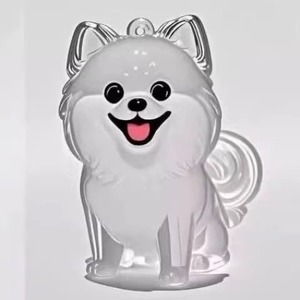 Trong suốt Acrylic Dog <span class=keywords><strong>Cat</strong></span> Shape phim hoạt hình phong cách thân thiện với môi Pet Tóc Chủ Keychain Mặt dây chuyền lưu trữ Box cho pet memorial - Product Image 2