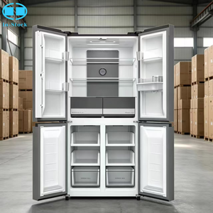 Réfrigérateur-congélateur à portes françaises 560L avec distributeur d'eau intégré, No Frost, Inverter, Classe énergétique A, Acier inoxydable argenté, pour cuisine domestique - Product Image 2