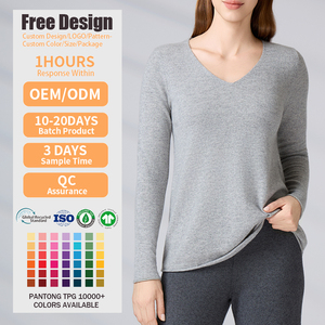 Fabricant de tricots, sur mesure, OEM, ODM, pull décontracté écologique, haut tricoté, pull en cachemire 100% pour femmes, hiver - Product Image 2