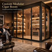 Salle à cigares modulaire personnalisée, Humidor préfabriqué pour la maison, la villa ou le salon à cigares, installation facile