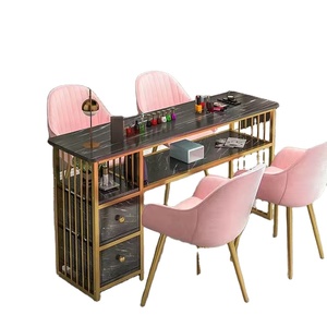 Hotsale Modern Wood Multifunctional Eco-Friendly Black <b>Nail</b> Salon Furniture <b>Nail</b> <b>Tables</b> & Desk - Product Image 1