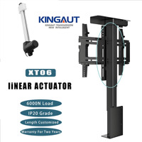 Motor aktuator linier elektrik DC 8mm 4mm, dapat diatur untuk tempat tidur Drone rumah pintar, peralatan rumah sakit, 24V DC tarik dorong