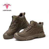Chaussures de travail d'extérieur de haute qualité, anti-écrasement, anti-perforation, légères, bottes de sécurité pour hommes, respirantes et tendance