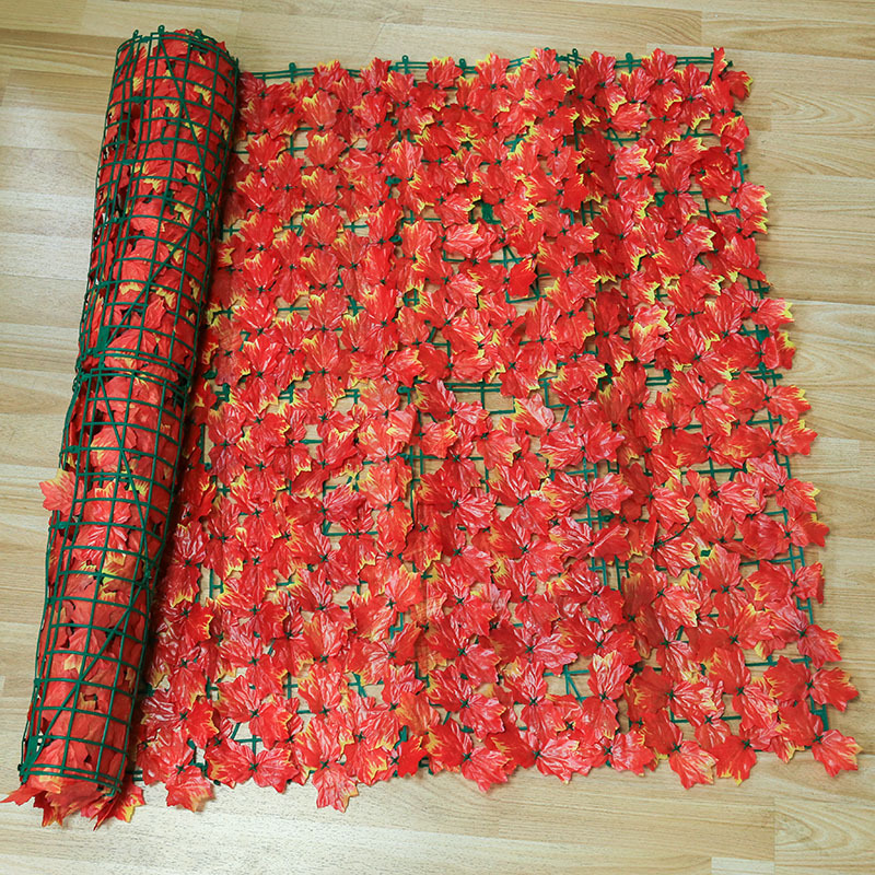 Clôture de feuille d'érable rouge imprimée en couleur