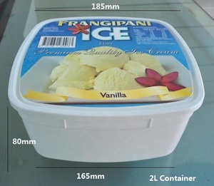1L32oz Quảng Trường IML Bao Bì Tùy Chỉnh Ice Cream Containers Ice Cream Bồn Nhựa Dùng Một Lần Ice Cream Cup Với Nắp Đậy - Product Image 2