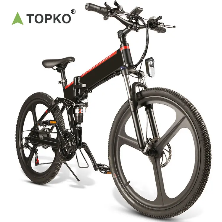 TOPKO 48V10AH แบตเตอรี่ลิเธียมพับไฟฟ้าจักรยาน