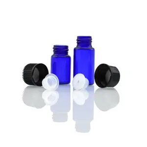 Nachfüllbare blaue Glas fläschchen 1ml 2ml 3ml 5ml ätherisches Öl Aroma therapie öl Glasflaschen für kosmetisches Serum parfüm