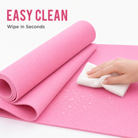Tapis de yoga antidérapant en TPE, texture feuille, coussin pour étirements en extérieur, voyage, fitness et bien-être à domicile, 183*61CM