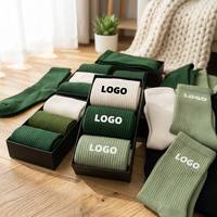 Chaussettes côtelées personnalisées avec logo, vente en gros, OEM, chaussettes de sport en coton avec emballage personnalisé pour hommes et femmes