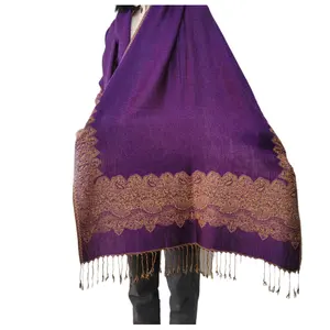 Supplier Wholesale Tassel Shawls Stylish Retro Ethnic Scarves For Women Fancy Jacquard Headscarves Neck Scarves