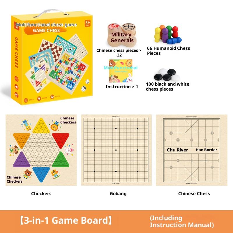 Ajedrez tres en uno: damas, go y backgammon.