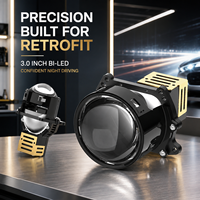 Projecteur LED automobile puissant Bi-LED 3 pouces 6000K 12V 24V 55W 65W, feux de croisement et de route, pour rénovation de phares de voiture