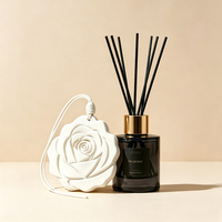 Coffret Cadeau Luxe Romantique Personnalisé pour la Saint-Valentin et le Nouvel An : Bougie Parfumée en Cire de Soja et Diffuseur à Bâtonnets pour la Maison