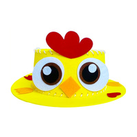 Kit de bricolage pour chapeau de lapin de Pâques avec motif de dessin animé, cadeau créatif pour la maternelle