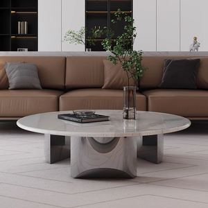 Tavolino da Salotto in Stile Minimalista, Tavolo Centrale in Marmo Naturale - Product Image 5