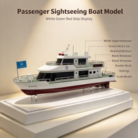 Maquette de navire touristique en plastique ABS, prototype de bateau de tourisme à double pont pour l'affichage immatriculé aux fins immobilières