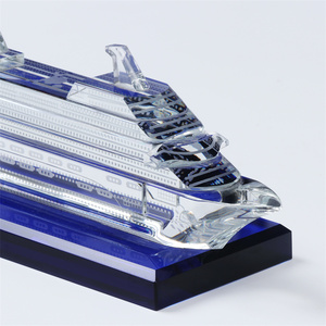 Mô hình thu nhỏ 3D với mô hình tàu thủy tinh pha lê bán buôn Mô hình tàu pha lê 3D - Product Image 5