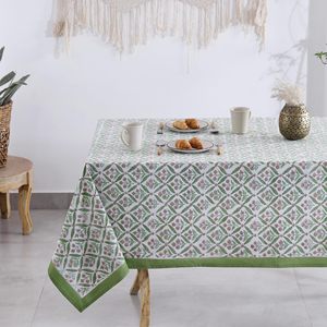 Tovaglie personalizzate <span class=keywords><strong>con</strong></span> Logo quadrato personalizzate in cotone semplice <span class=keywords><strong>tovaglia</strong></span> <span class=keywords><strong>elegante</strong></span> <span class=keywords><strong>con</strong></span> stampa a blocchi semplici - Product Image 2