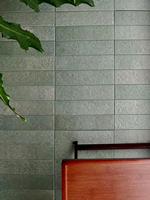 Ubin Keramik Efek Oksidasi Antik, Ubin Mosaik Herringbone Strip Sempit, Dekorasi Lantai Industrial Vintage