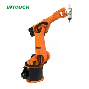 1000W-3000W 6 แกน Kuka แขนหุ่นยนต์ระบบอัตโนมัติเครื่องตัดไฟเบอร์เลเซอร์โลหะ