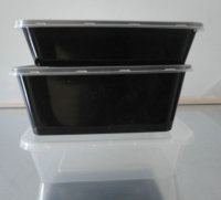 Boîte à bento jetable de récipients de nourriture en plastique jetables transparents de pp avec la diverse taille de rectangle de cercle de couvercle