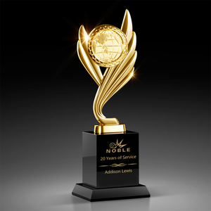 Trophées en Métal Créatif Personnalisé Or Argent Bronze Variations Globe Crystal Awards pour Championnat - Product Image 2