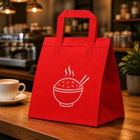 Sac isotherme personnalisé en non-tissé, réutilisable, imperméable, pour plats à emporter, écologique et recyclable