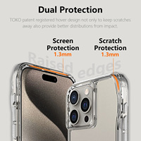Pour Phone 16 Pro Max Étui transparent 2-en-1 TPU+PC Anti-chute Haute qualité Support invisible Étui en TPU Bayer avec aimant