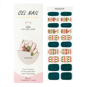 Nuevas pegatinas de uñas de Gel UV al por mayor, envolturas de uñas de Gel de estilo francés semicuradas, producto de belleza para realzar las uñas - Product Image 2
