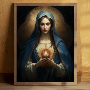 Fuoco divino pittura a olio rinascimentale stile classico spirito santo colomba con lingue luminose grazia spirituale per gli altari sacri - Product Image 2