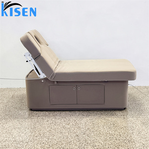 Mobilier de salon de beauté de luxe KISEN, lit de beauté électrique à commande au pied avec 2 moteurs, table de massage pour soins cosmétiques, lit de beauté - Product Image 4