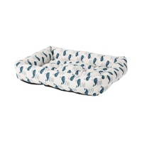 Lit pour chien confortable en lin avec rebord surélevé, antidérapant, pour toutes les saisons, lit pour animaux de compagnie mignon et pliable pour petits chiens Teddy