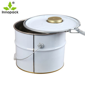 Seau en métal en fer blanc de capacité directe d'usine de 10L avec poignée et bec prend en charge l'impression pour une utilisation décorative de stockage - Product Image 4