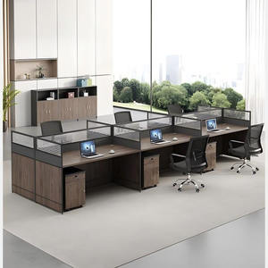 <span class=keywords><strong>Arreglo</strong></span> de Mesa de Oficina Moderno con Escritorio Modular y Mamparas de Oficina, Estación de Trabajo para Empresas, Hoteles y Escuelas - Product Image 3