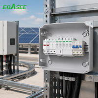 Caja Combinadora de 36 Vías y 24 Cadenas AC/DC, EBASEE o OEM, Fotovoltaica, 1000v, Impermeable, de Plástico, para Panel Solar Fotovoltaico