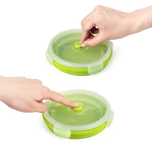 Grade Bpafree <b>Microwavable</b> <b>Storage</b> Containers Lunchtime Silicone Folding Food Bowls - Product Image 6