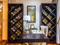 Vitrine à vin moderne en verre sur mesure, vitrine de présentation en verre pour le stockage