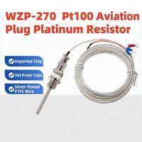 Sonde de température à connecteur aviation, type thermomètre à résistance en platine Pt100 PT1000, capteur de température WZP-270/269