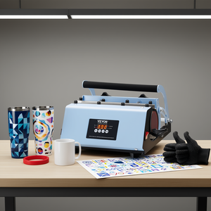 Presse à chaud Vevor 11-30oz automatique et manuelle pour sublimation, bleue, pour tasses, assiettes, vêtements, 220V/110V - Product Image 2