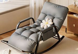 Sillón Reclinable Moderno <span class=keywords><strong>de</strong></span> Metal para Sala <span class=keywords><strong>de</strong></span> Estar, Balcón, Ocio y Descanso, con Funda <span class=keywords><strong>de</strong></span> Algodón Súper Cómoda - Product Image 5