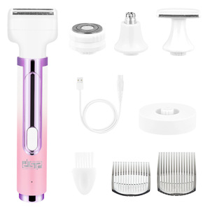 Depiladora eléctrica para mujer con 4 cabezales reemplazables para cara, cuerpo, axilas, área privada, herramienta de afeitado, recargable por USB - Product Image 3